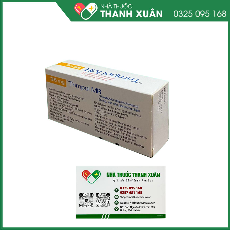 Trimpol MR trị đau thắt ngực